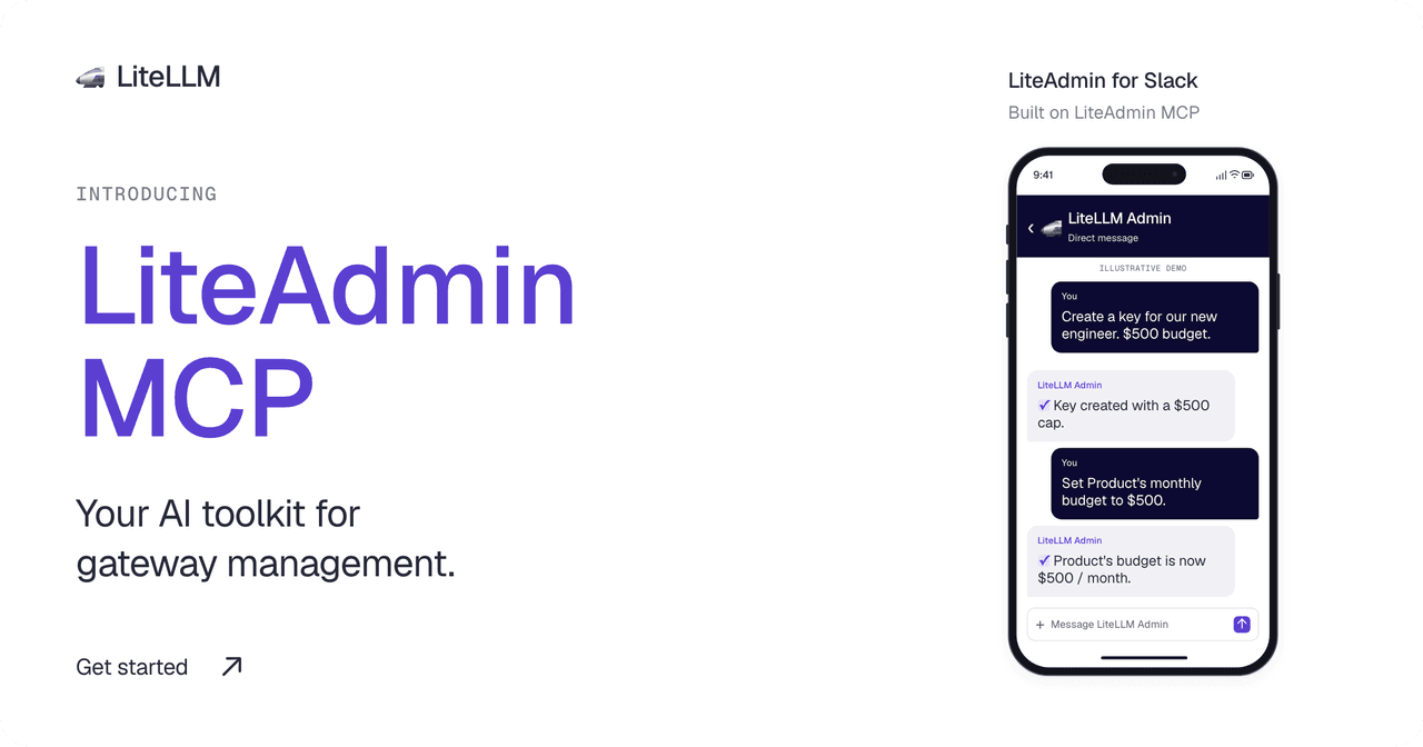 介紹 LiteAdmin MCP:您的 AI 工具組,用於閘道管理。Slack 版 LiteAdmin 建構於 LiteAdmin MCP。